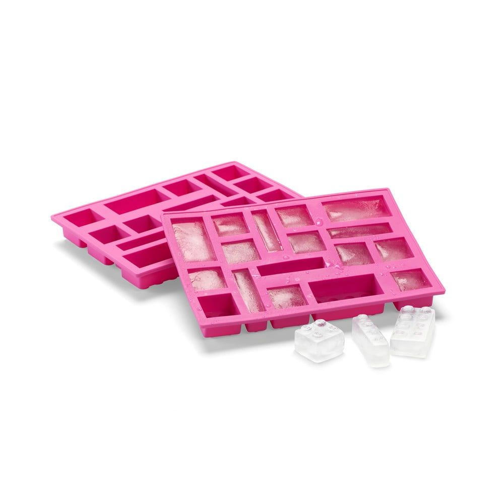 Ružová silikónová forma na ľad v tvare dielika LEGO® - Bonami.sk