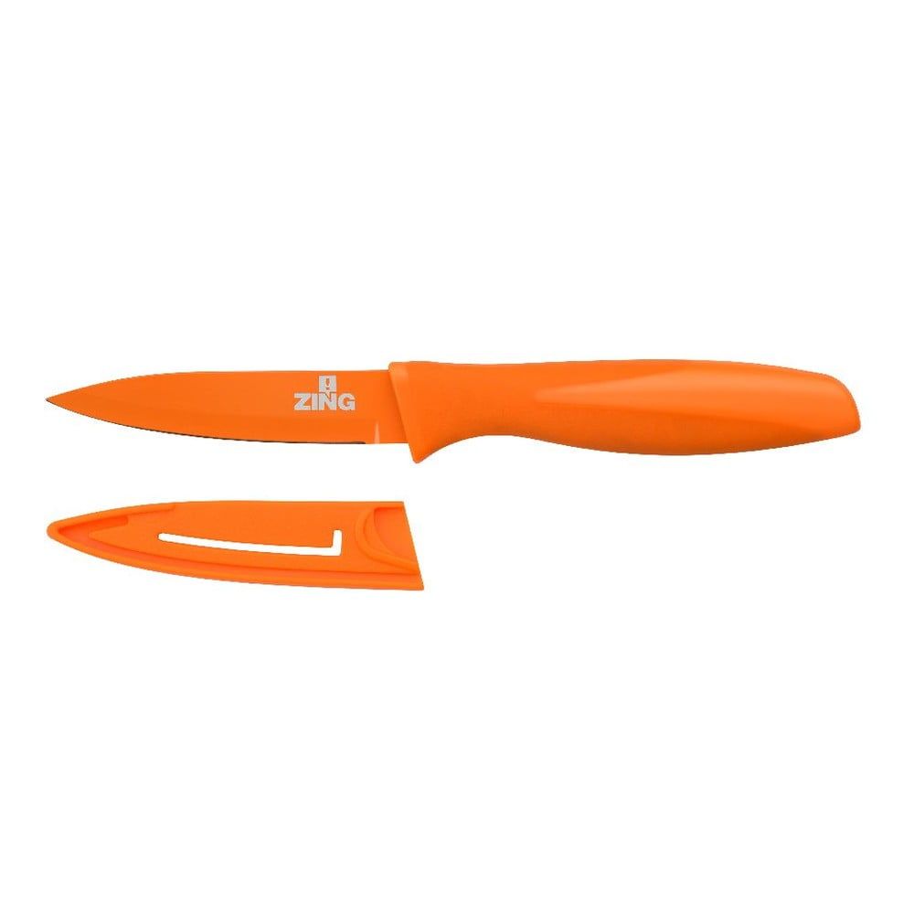 Oranžový nôž s krytom Premier Housowares Zing, 8,9 cm - Bonami.sk
