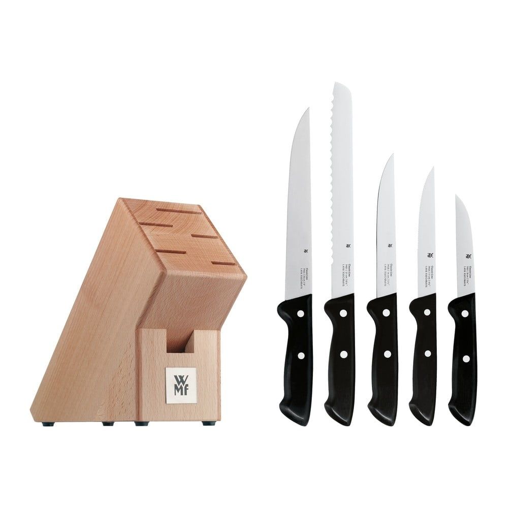 Sada 5 nožov z antikoro ocele s kuchynským blokom WMF Cromargan® Classic - Bonami.sk