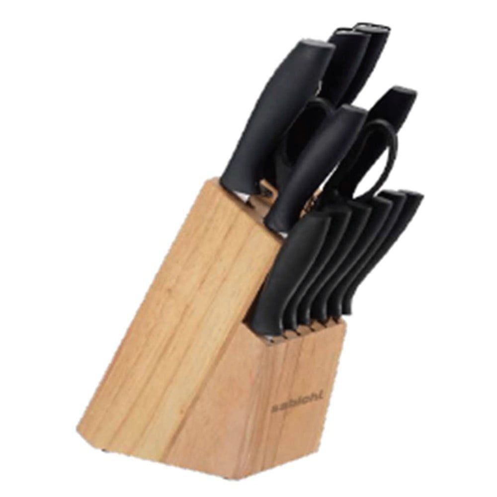 Set 12 nožov, nožníc, brúsky a dreveného bloku Sabichi - Bonami.sk