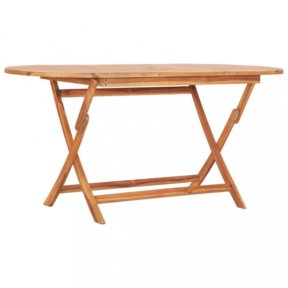 Skladací záhradný stôl teakové drevo Dekorhome - dekorhome.sk
