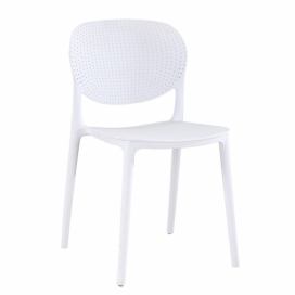 Plastová stolička FEDRA stohovateľná Tempo Kondela Biela