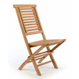 Divero Hantown 35519 Záhradná stolička skladacia z masívneho tíkového dreva