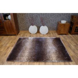 Kusový koberec SHAGGY SOFT - 3D EDWARD béžový / kávový