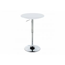 Barový stôl AUB-4010 plast / chróm Autronic Biela