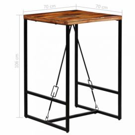 Barový stôl recyklované drevo Dekorhome 70x70x106 cm