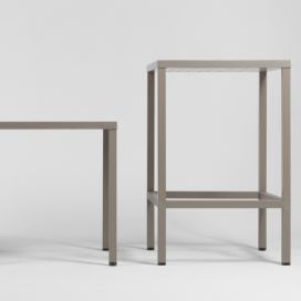  Barový stôl 70x70 Cube: antracitový polypropylén