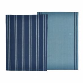 Súprava 2 modrých utierok z bavlny Södahl, 50 x 70 cm