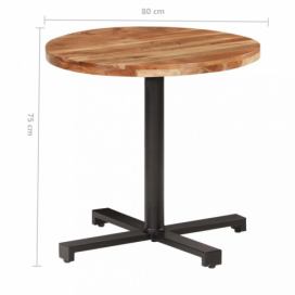 Bistro stôl okrúhly hnedá / čierna Dekorhome ø 80 cm