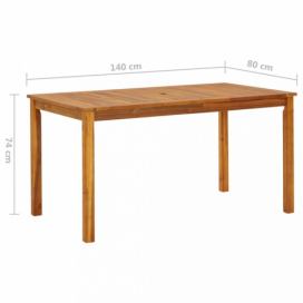 Záhradný stôl hnedá Dekorhome 140x80x74 cm