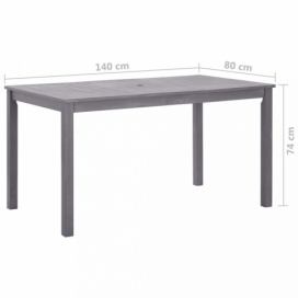 Jedálenský stôl hnedá / sivá Dekorhome 160x80x75 cm