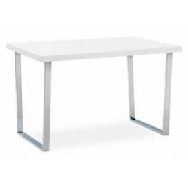 Jedálenský stôl AT-2077 WT biela / chróm Autronic
