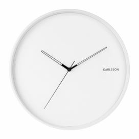 Biele nástenné hodiny Karlsson Hue, ø 40 cm
