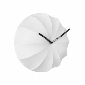 Biele nástenné hodiny Karlsson Stretch, ø 40 cm