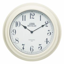 Krémové nástenné hodiny Kitchen Craft Living Nostalgia, ⌀ 25,5  cm