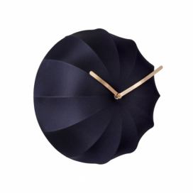 Tmavomodré nástenné hodiny Karlsson Stretch, ø 40 cm