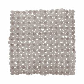 Sivobéžová protišmyková kúpeľňová podložka Wenko Drop, 54 × 54 cm