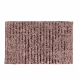 Tmavoružová bavlnená kúpeľňová predložka Zone Tiles, 50 × 80 cm