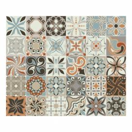Sada 30 nástenných samolepiek Ambiance Cement Tiles Bali, 10 × 10 cm