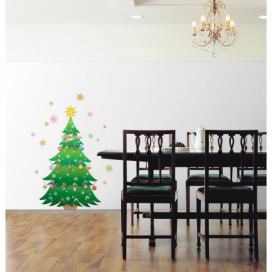 Vianočná samolepka Ambiance Christmas Tree and Stars
