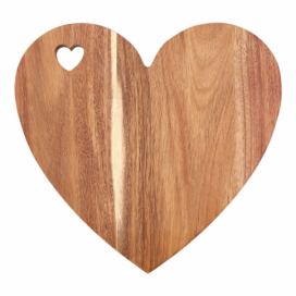 Doska v tvare srdca z akáciového dreva s ružovým okrajom Premier Housewares, 30 × 28 cm