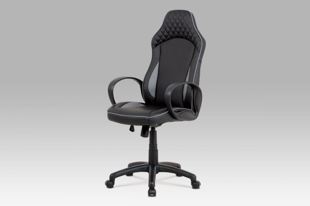 Kancelárska stolička KA-E823 GREY čierna / sivá Autronic - dekorhome.sk