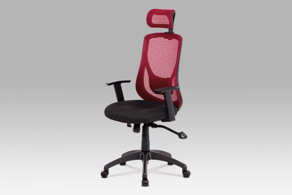 Kancelárska stolička KA-A186 látka / plast Autronic Červená - dekorhome.sk