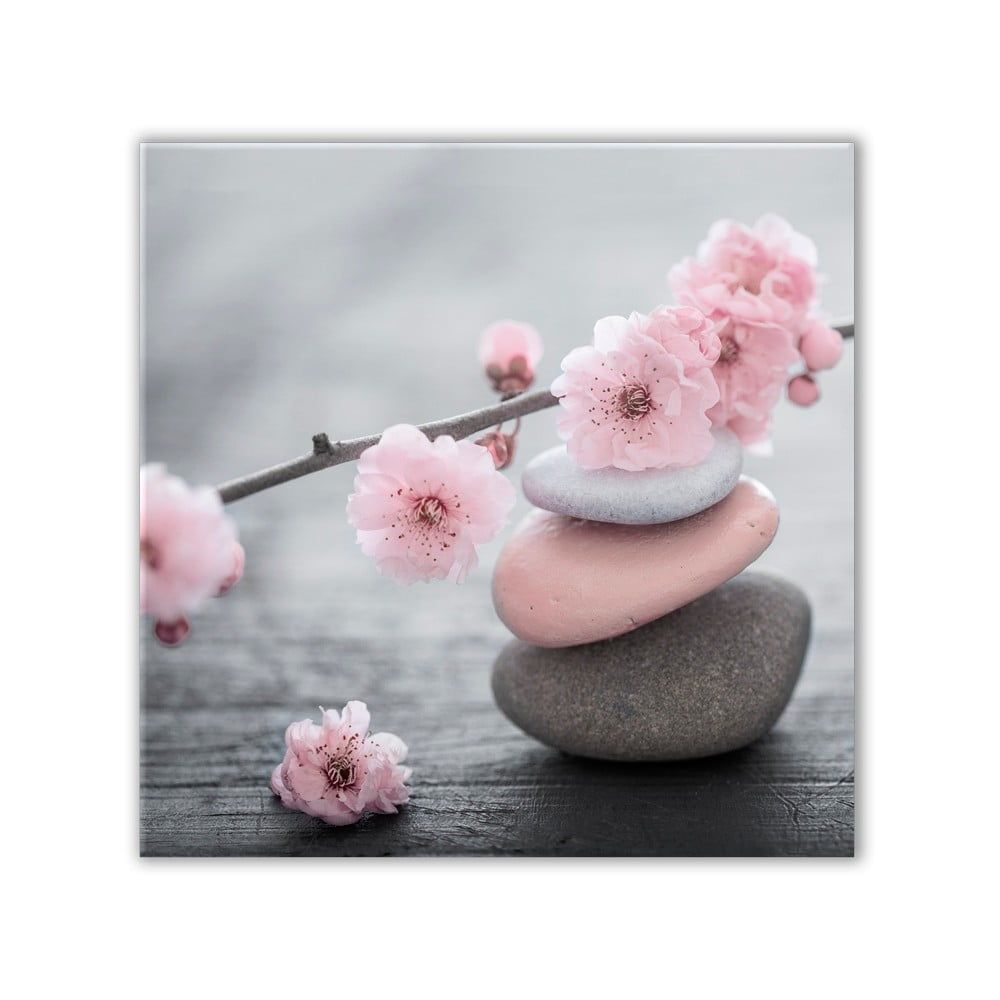 Obraz Styler Glasspik Spa & Zen Pink Stone, 30 × 30 cm - Bonami.sk