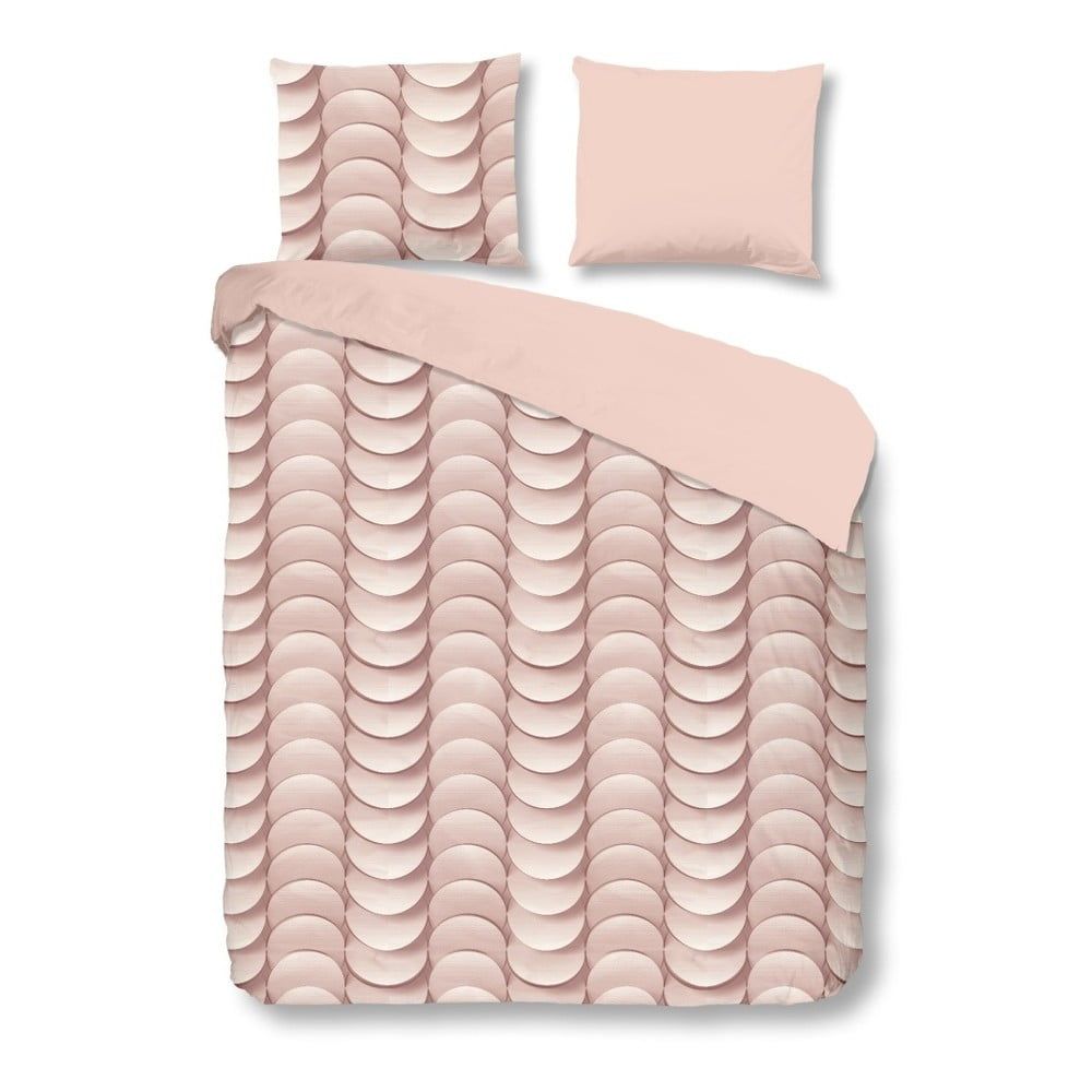 Ružové obliečky na dvojlôžko z bavlny Good Morning Emerged, 200 × 240 cm - Bonami.sk