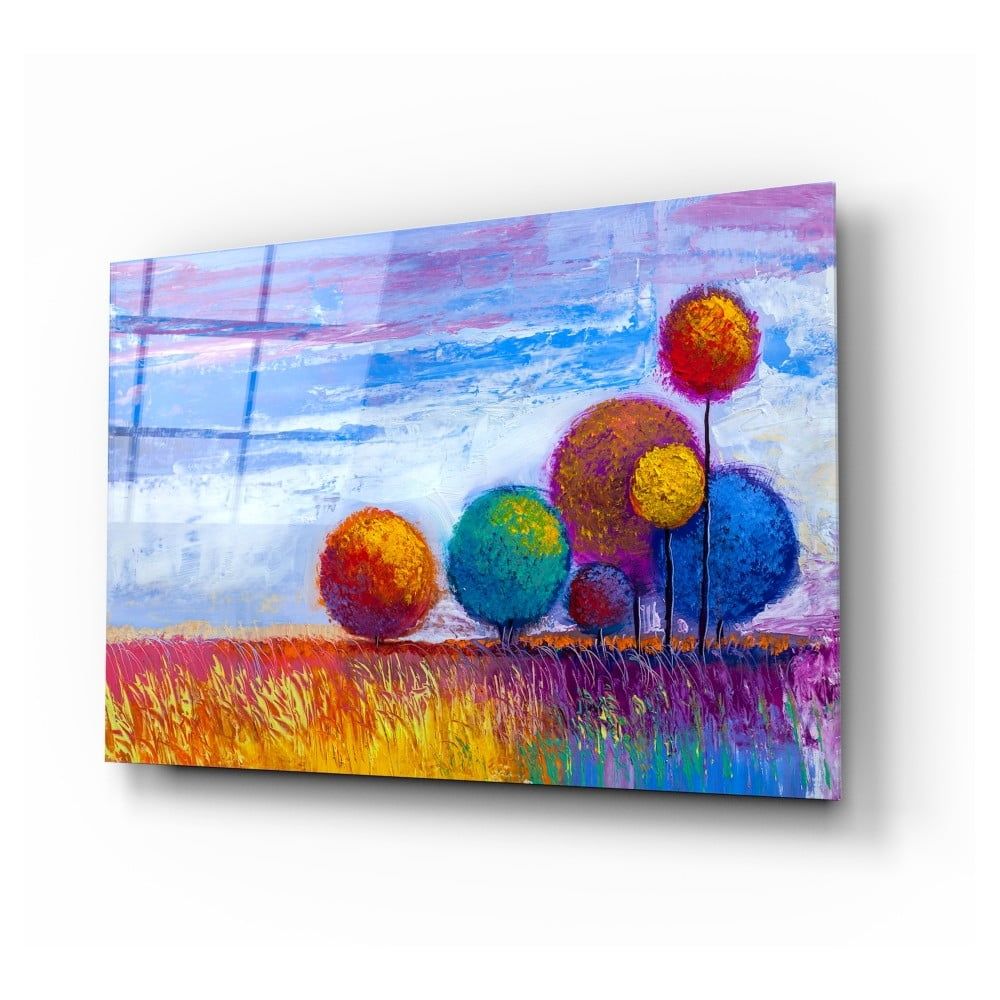 Sklenený obraz Insigne Colorful Trees, 110 x 70 cm - Bonami.sk