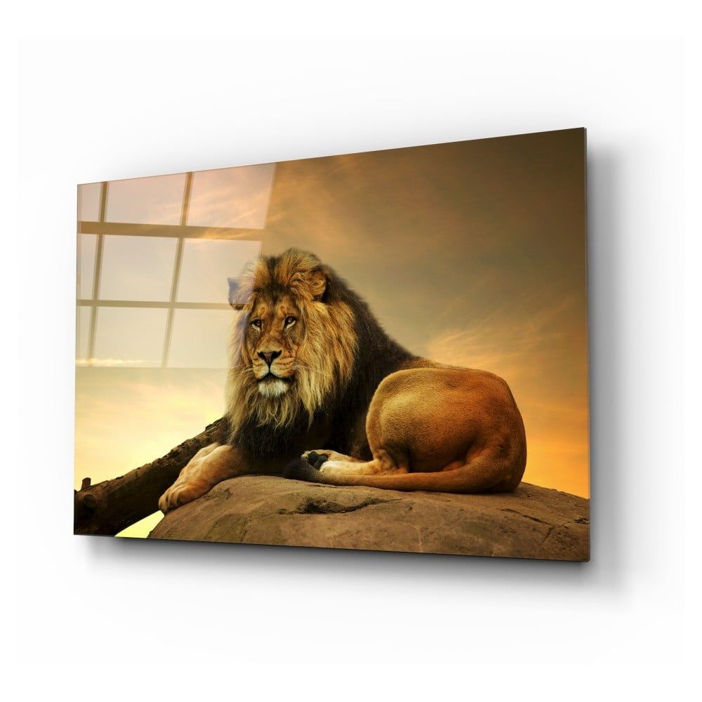 Sklenený obraz Insigne Lion, 110 x 70 cm - Bonami.sk