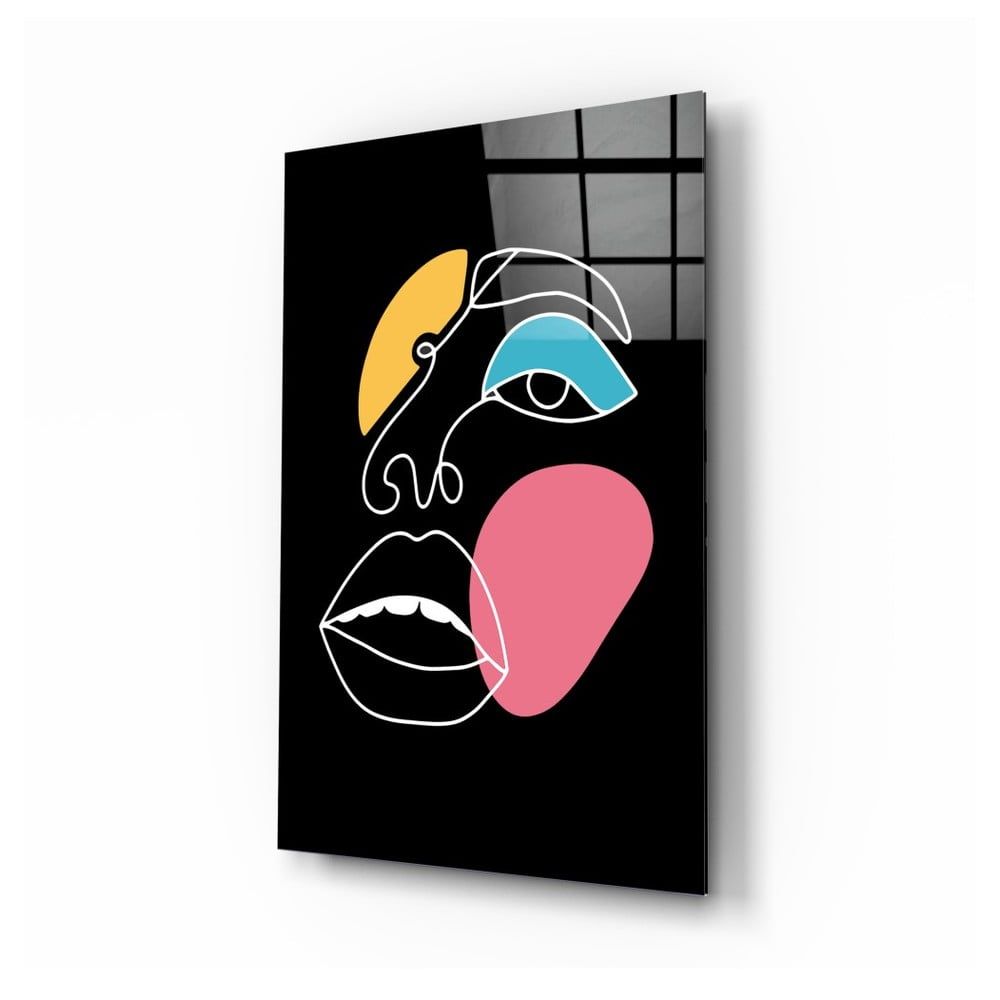 Sklenený obraz Insigne Abstract Colored Face, 46 x 72 cm - Bonami.sk