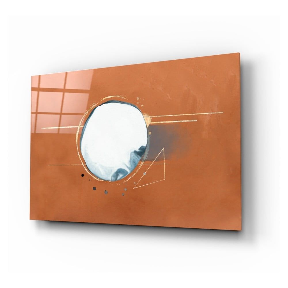 Sklenený obraz Insigne Abstract Cinnamon, 72 x 46 cm - Bonami.sk