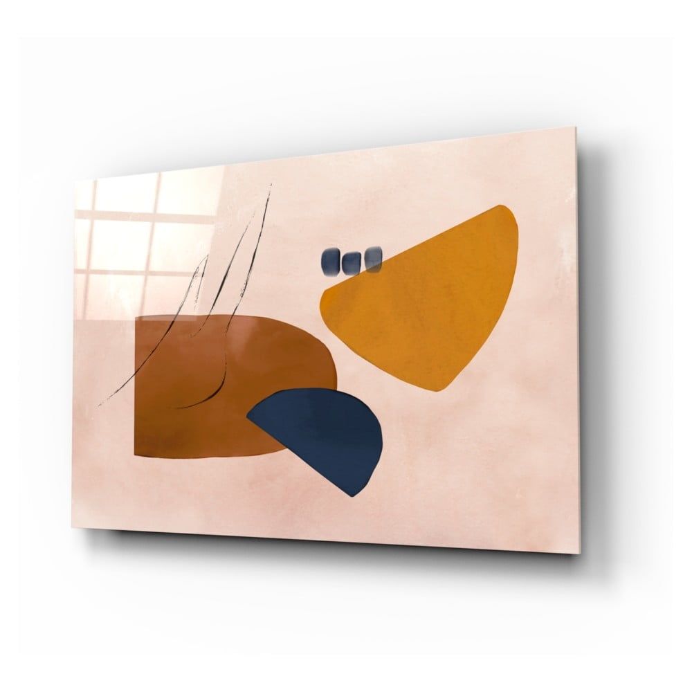 Sklenený obraz Insigne Abstract Brown, 72 x 46 cm - Bonami.sk