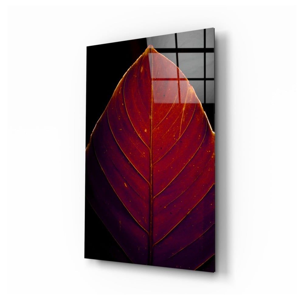 Sklenený obraz Insigne Red Leaf, 46 x 72 cm - Bonami.sk