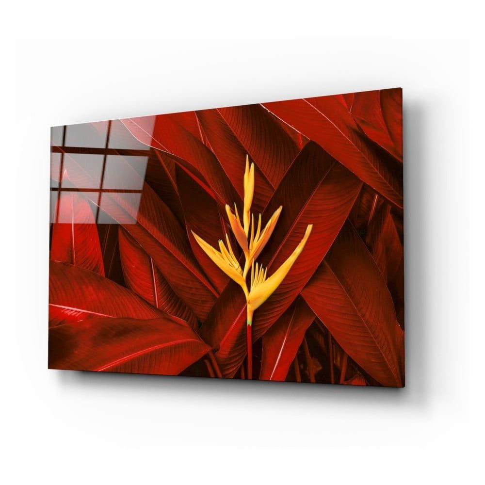 Sklenený obraz Insigne Red Leaves, 72 x 46 cm - Bonami.sk