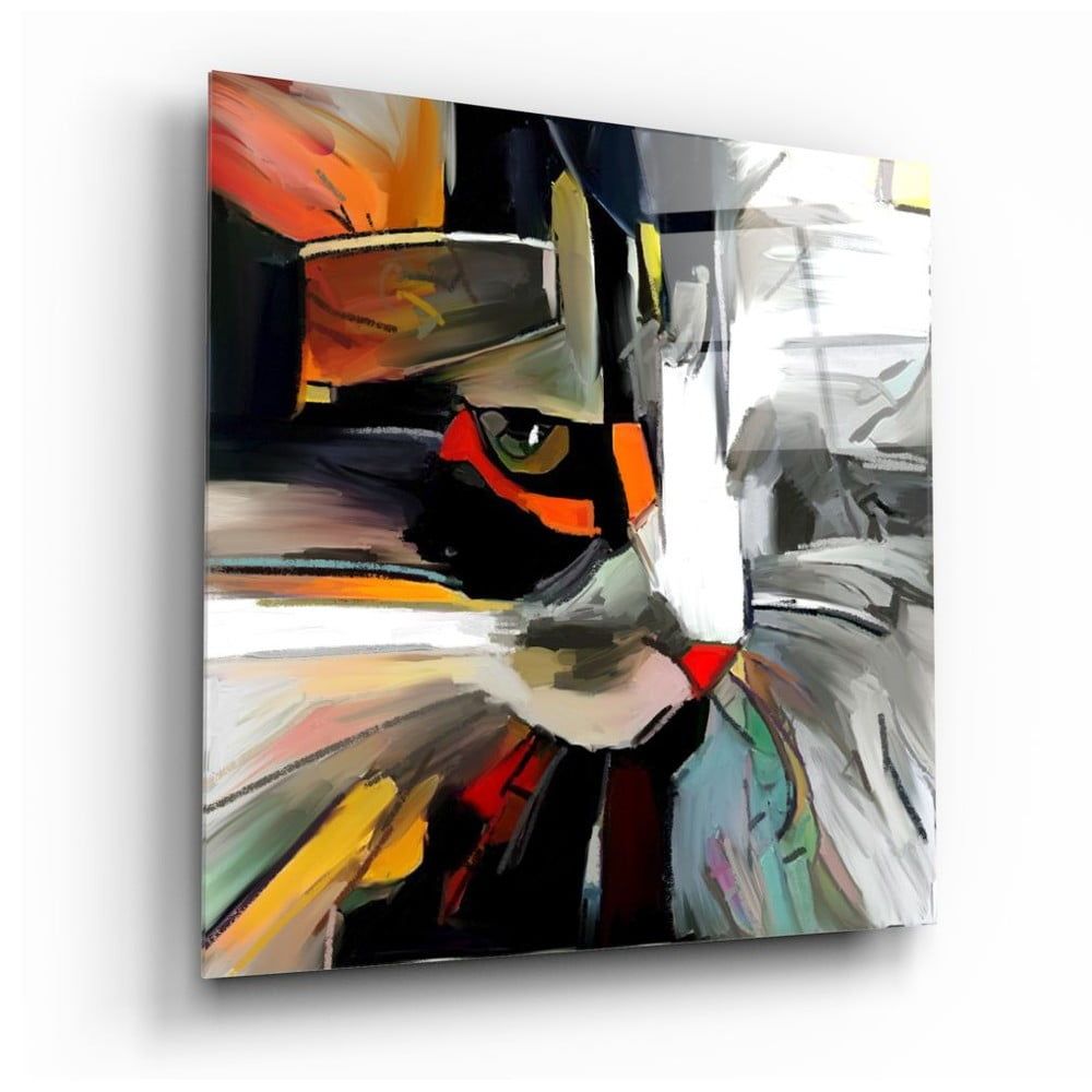 Sklenený obraz Insigne Abstract Cat, 60 x 60 cm - Bonami.sk