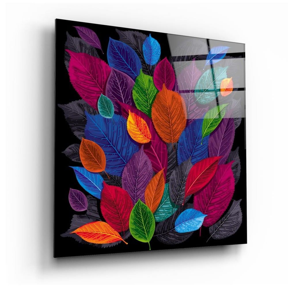 Sklenený obraz Insigne Colored Leaves, 60 x 60 cm - Bonami.sk