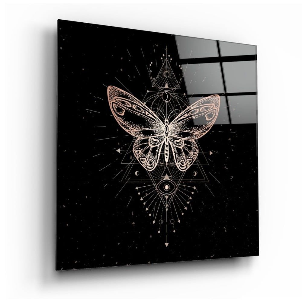 Sklenený obraz Insigne Da Vinci Style Butterfly, 40 x 40 cm - Bonami.sk