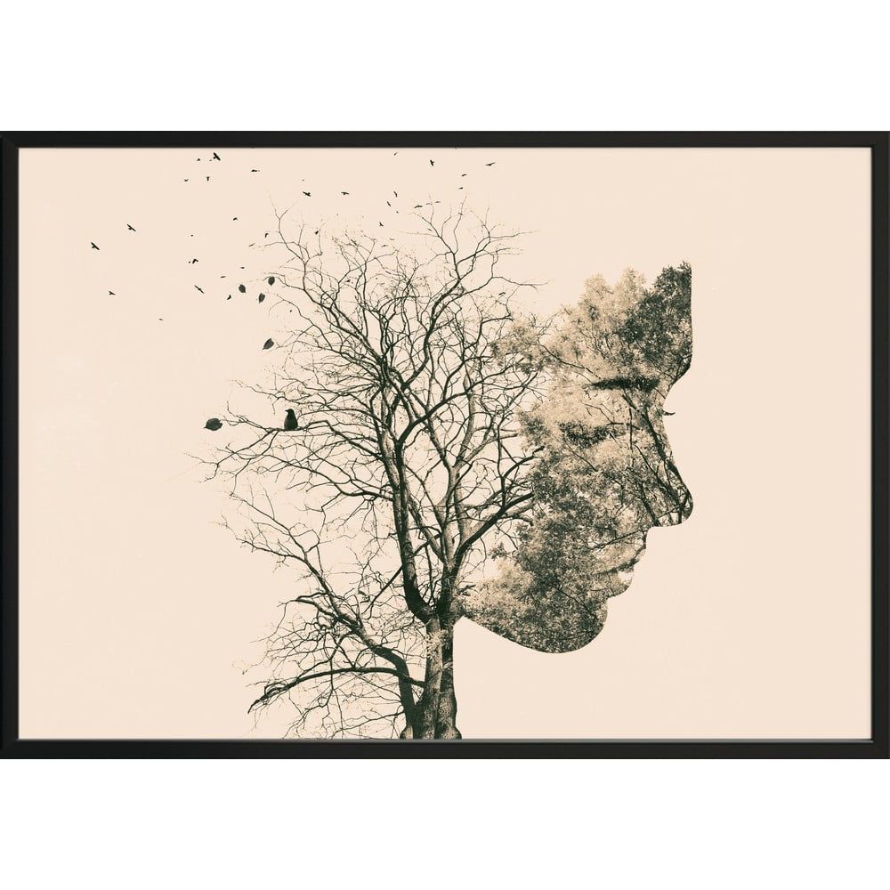 Plagát DecoKing Girl Silhouette Tree, 100 x 70 cm - Bonami.sk