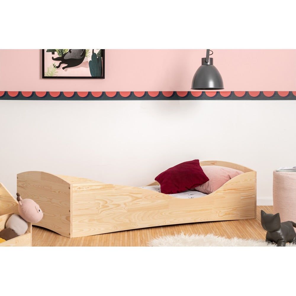 Detská posteľ z borovicového dreva Adeko Pepe Elk, 80 x 150 cm - Bonami.sk