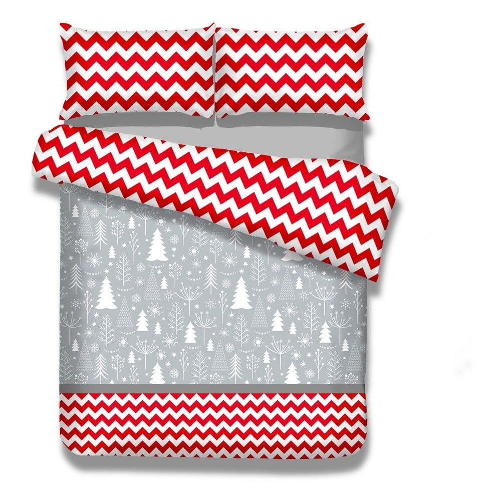 Flanelové obliečky na dvojlôžko AmeliaHome Christmas Mess, 200 × 220 cm + 70 x 80 cm - Bonami.sk