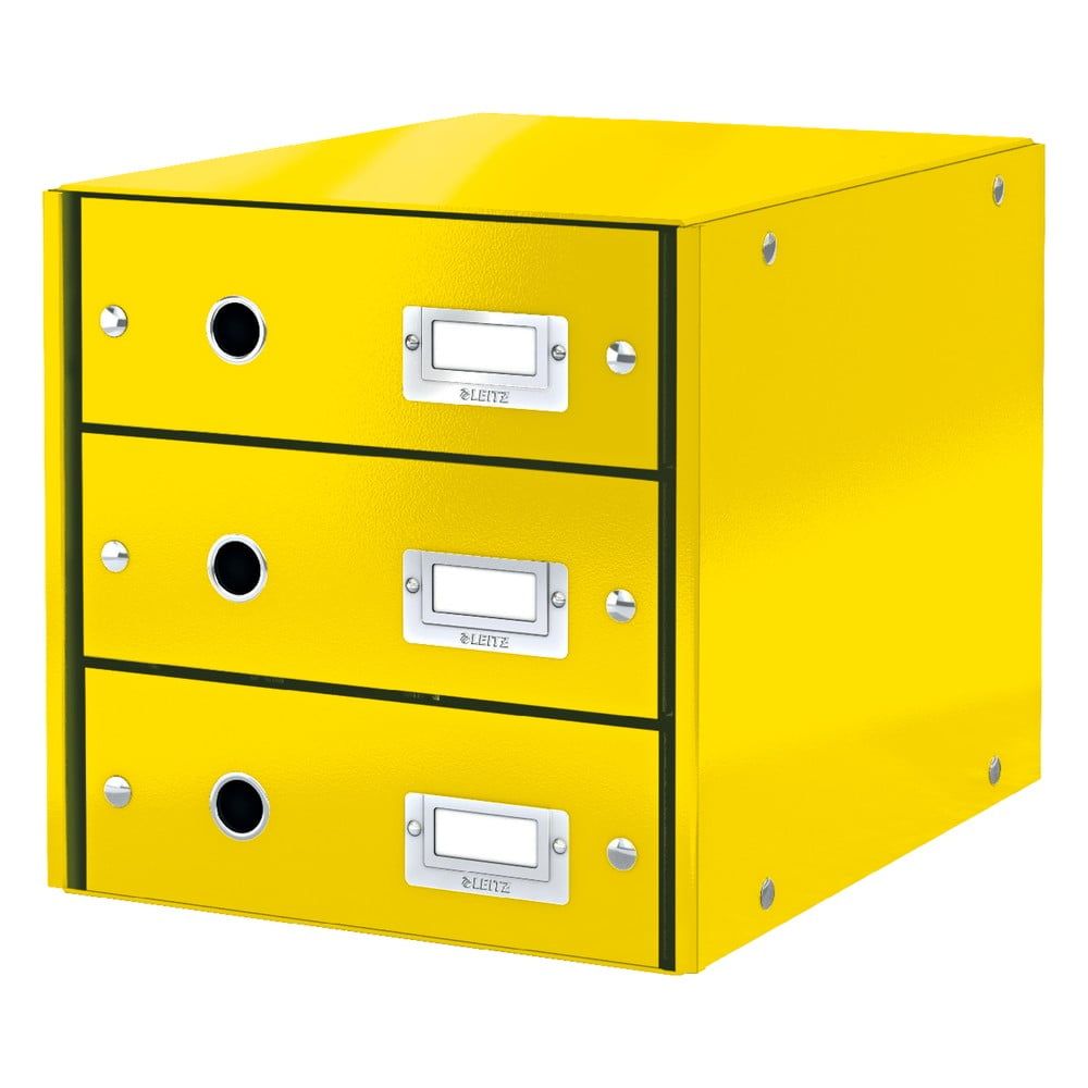Žltá škatuľa s 3 zásuvkami Leitz Office, 36 x 29 x 28 cm - Bonami.sk