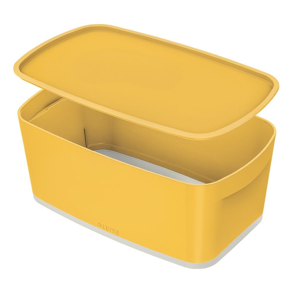 Žltá úložná škatuľa s vekom Leitz Cosy, objem 5 l - Bonami.sk