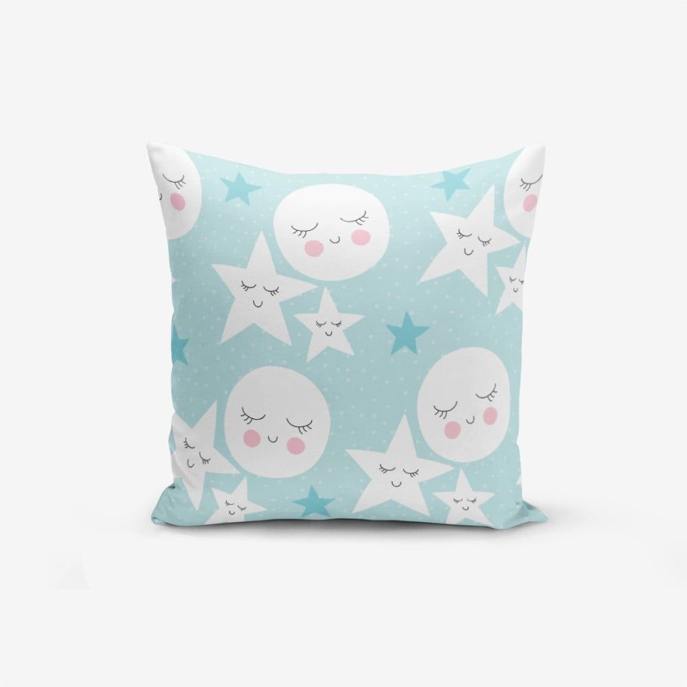 Obliečka na vankúš s prímesou bavlny Minimalist Cushion Covers With Points Moon Star, 45 × 45 cm - Bonami.sk