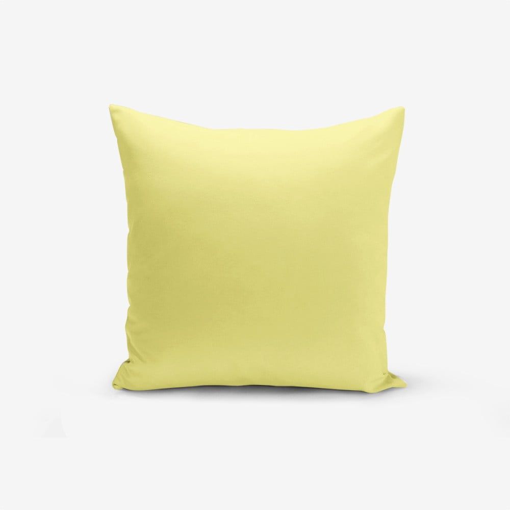 Žltá obliečka na vankúš s prímesou bavlny Minimalist Cushion Covers , 45 × 45 cm - Bonami.sk