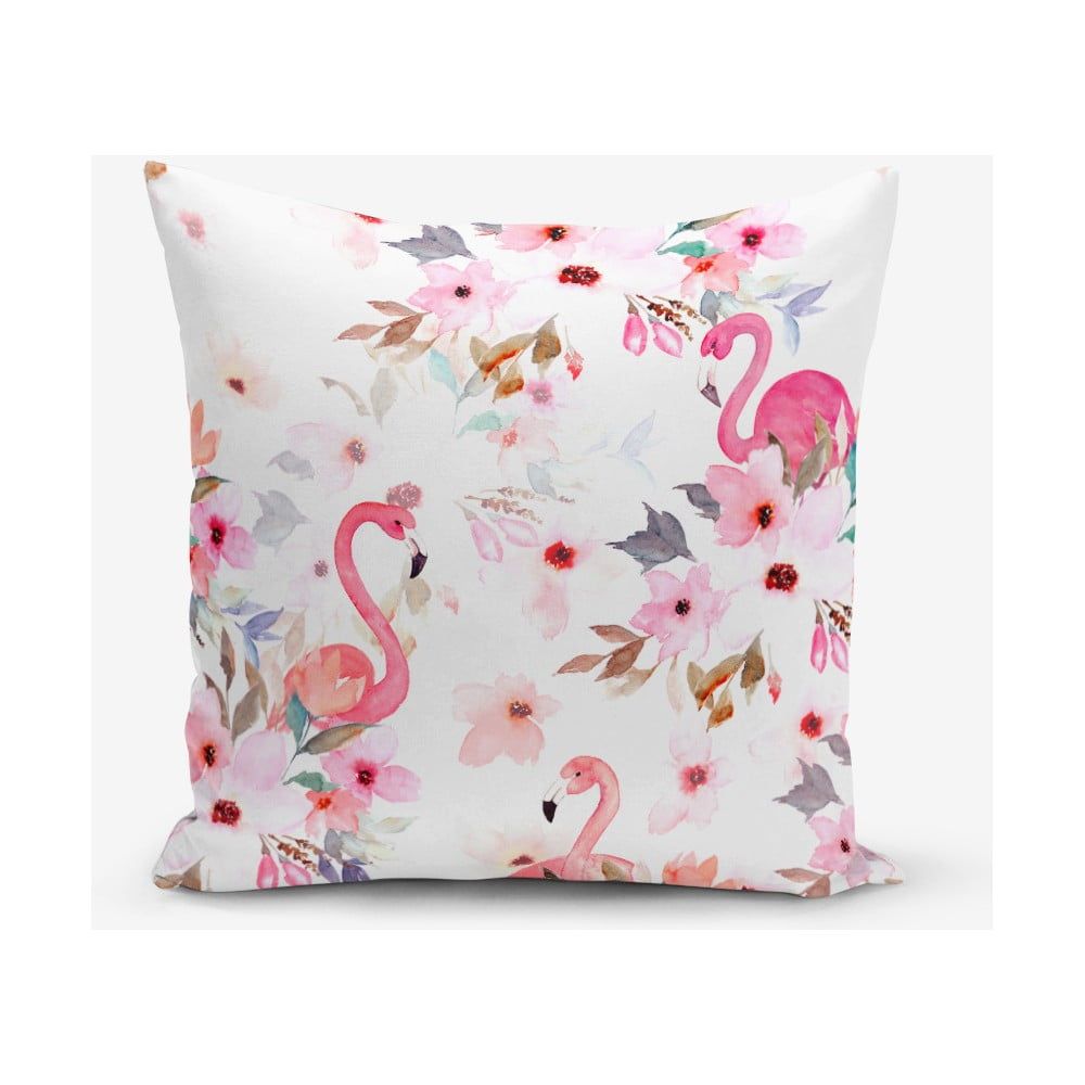 Obliečka na vankúš s prímesou bavlny Minimalist Cushion Covers Flamingo Party, 45 × 45 cm - Bonami.sk