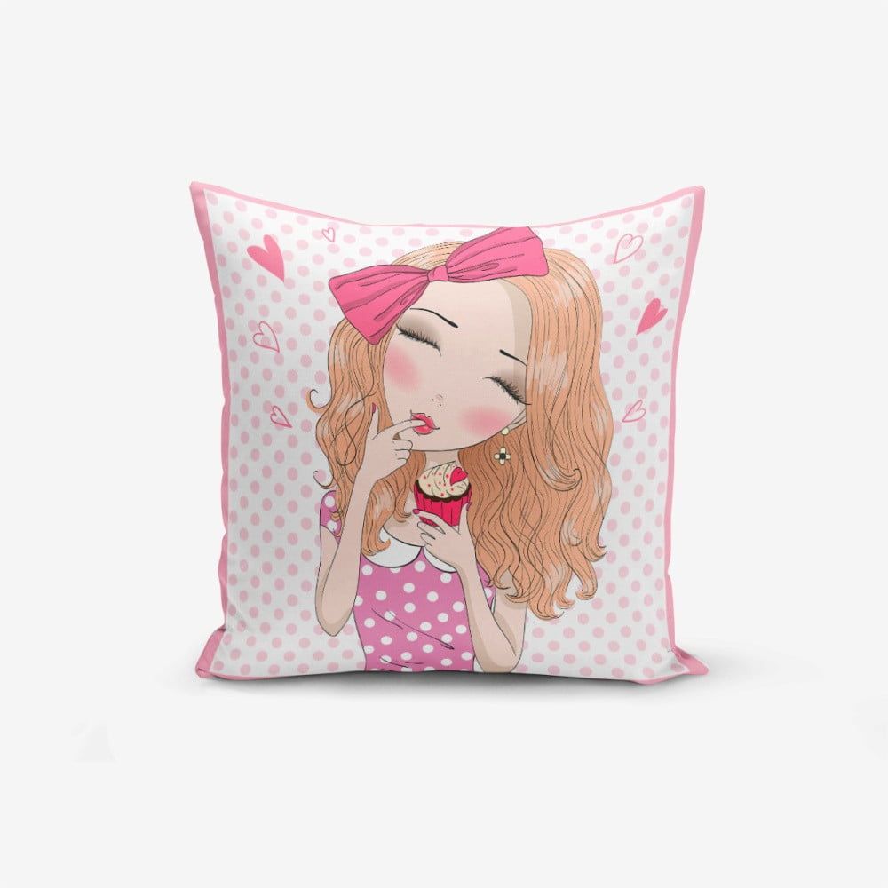 Obliečka na vankúš Minimalist Cushion Covers Girl With Cupcake, 45 × 45 cm - Bonami.sk