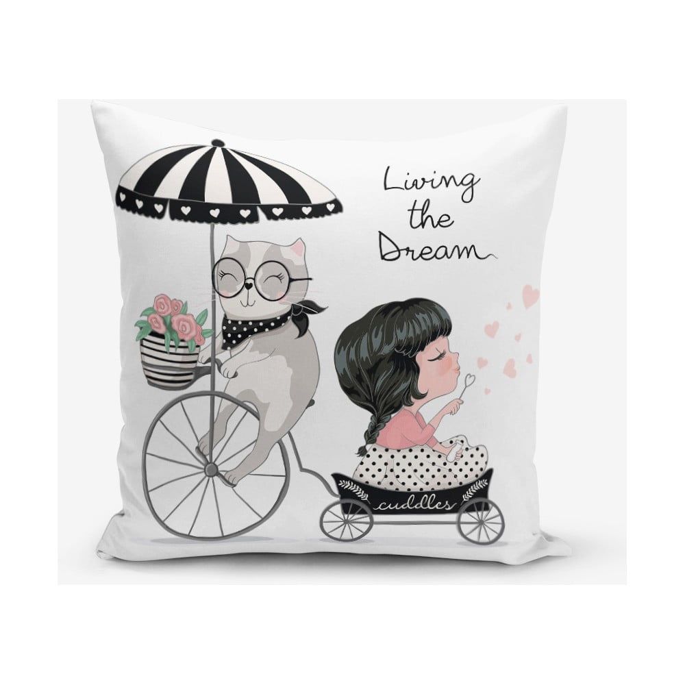 Obliečka na vankúš s prímesou bavlny Minimalist Cushion Covers Living Dream, 45 × 45 cm - Bonami.sk