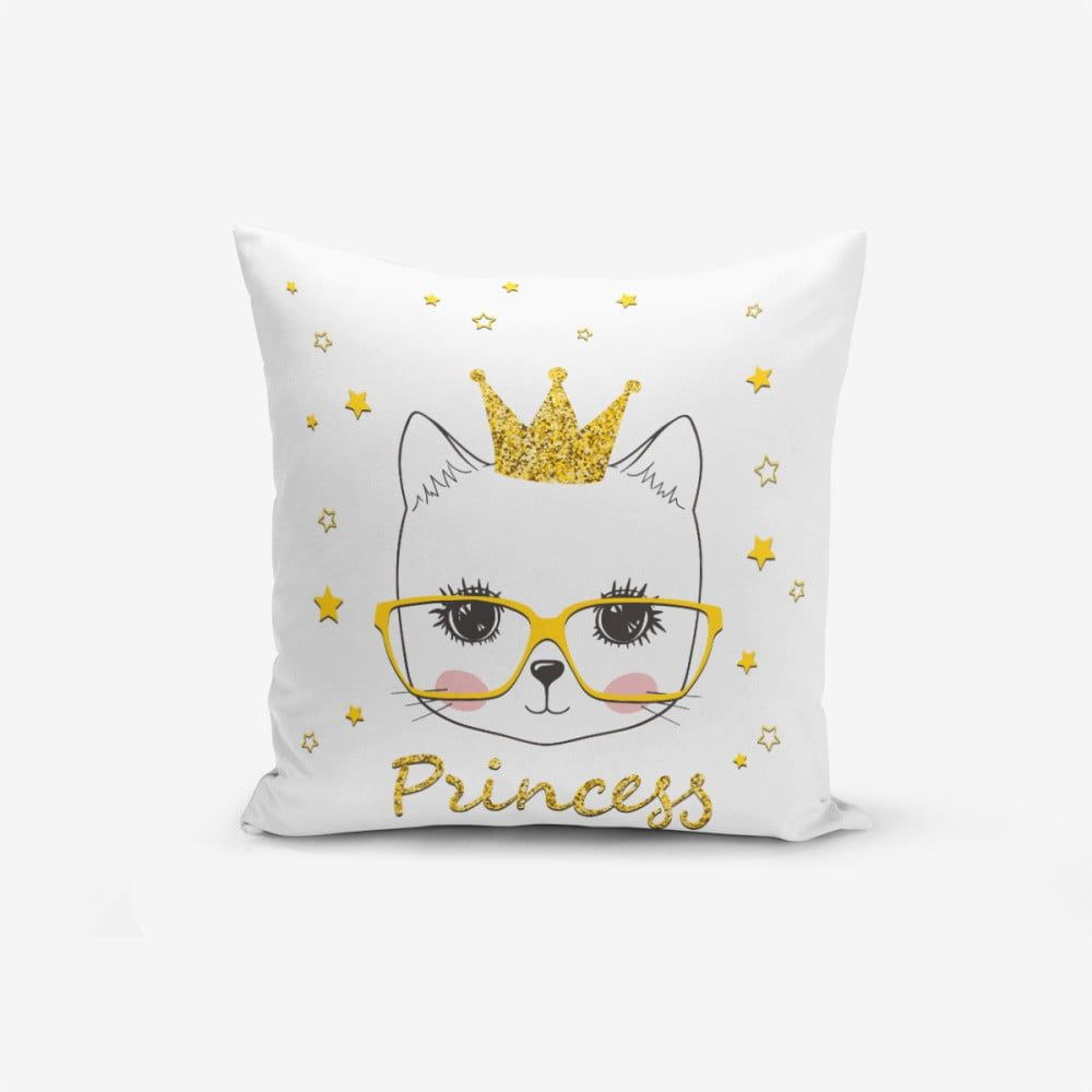 Obliečka na vankúš s prímesou bavlny Minimalist Cushion Covers Princess Cat Modern, 45 × 45 cm - Bonami.sk